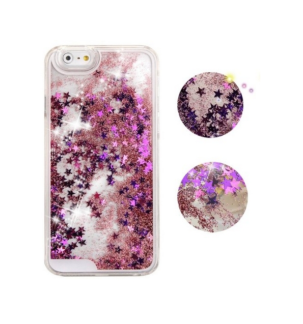 iPhone 6 Plus CaseCrazy Panda 3D Creative Liquid Glitter Design iPhone 6 Plus Liquid purple stars